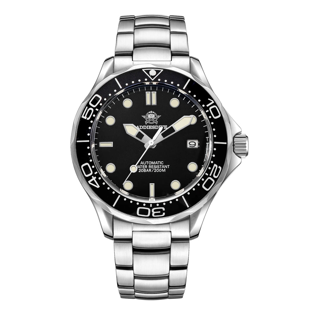 ADDIESDIVE Men's Watch 42mm Sapphire Crystal BGW9 Luminous NH35 Automatic Mechanical Watches 200M Waterproof Diving Watch AD2106