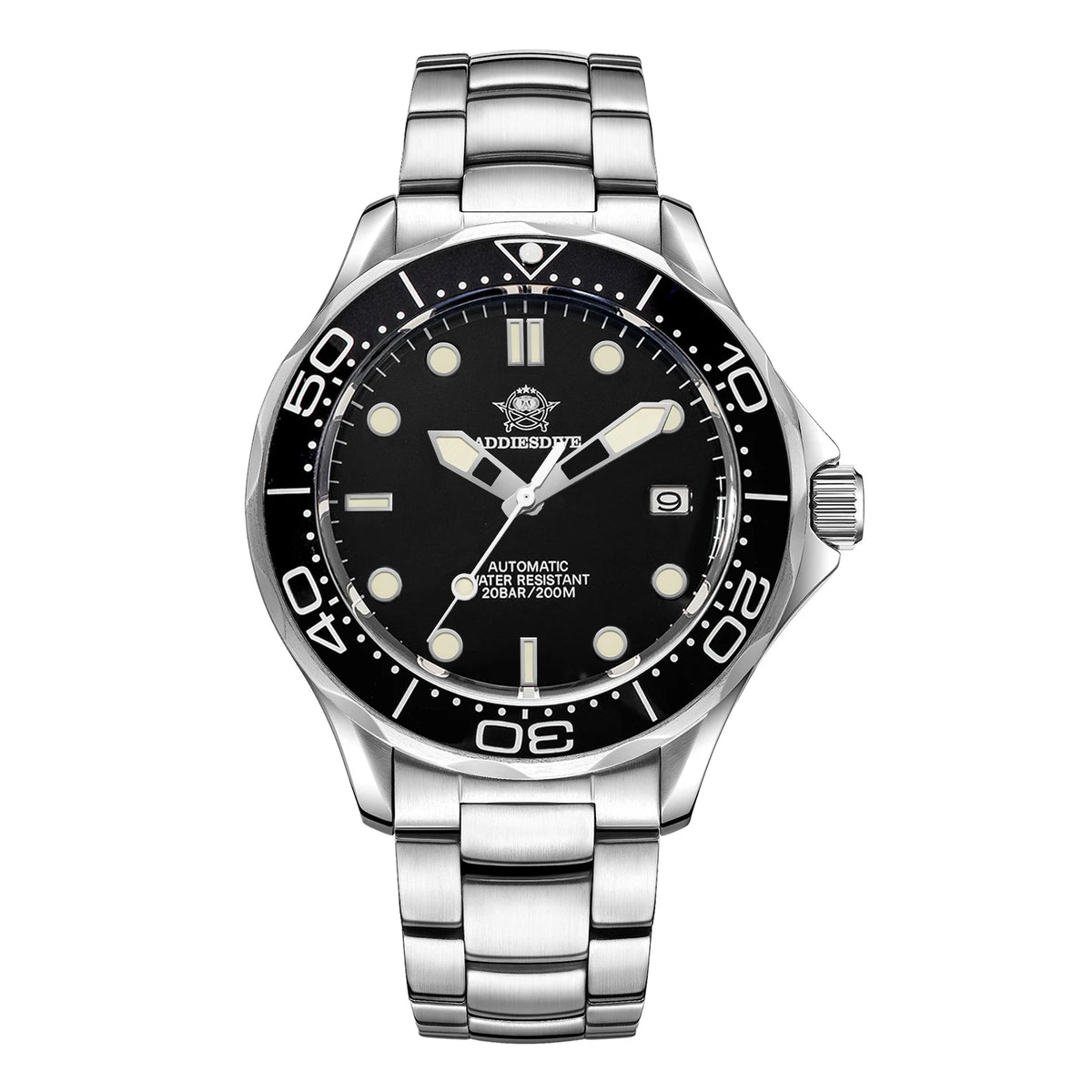 ADDIESDIVE Men's Watch 42mm Sapphire Crystal BGW9 Luminous NH35 Automatic Mechanical Watches 200M Waterproof Diving Watch AD2106