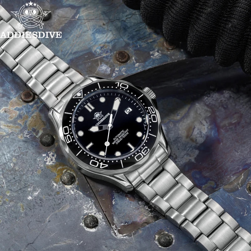 ADDIESDIVE Men's Watch 42mm Sapphire Crystal BGW9 Luminous NH35 Automatic Mechanical Watches 200M Waterproof Diving Watch AD2106